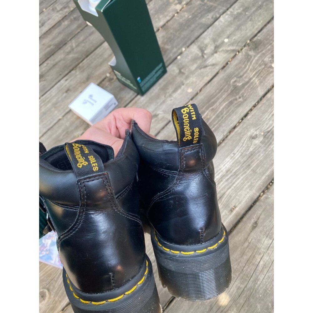 Dr Martens Black Platform Buckle Ankle Boots - Women's - Picture 9 of 11